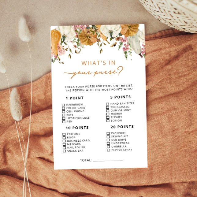 Boho Rustic Citrouille Fall in Love Purse Jeu (Créateur téléchargé)