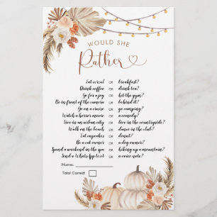 Boho Rustic Citrouille Fall in Love Voudrait-elle