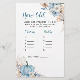 Boho Rustic Citrouille Tombe Quel Âge Les Parents