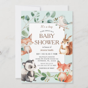 Boho Safari Animaux Baby shower invitation