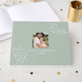 Boho Sage Green Mariage Livre d'or
