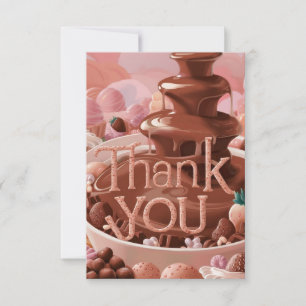 Boho Salutation carte de remerciements au chocolat