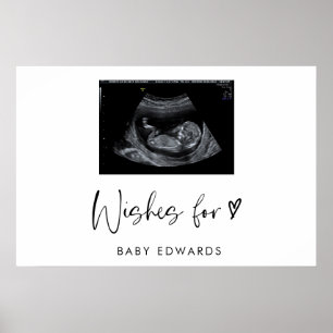 Boho Sonogram Genre Neutre Baby shower Livre d'or