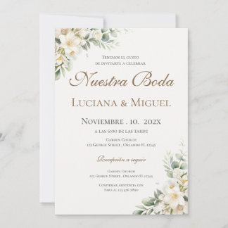 Boho Spanish Wedding Invitation