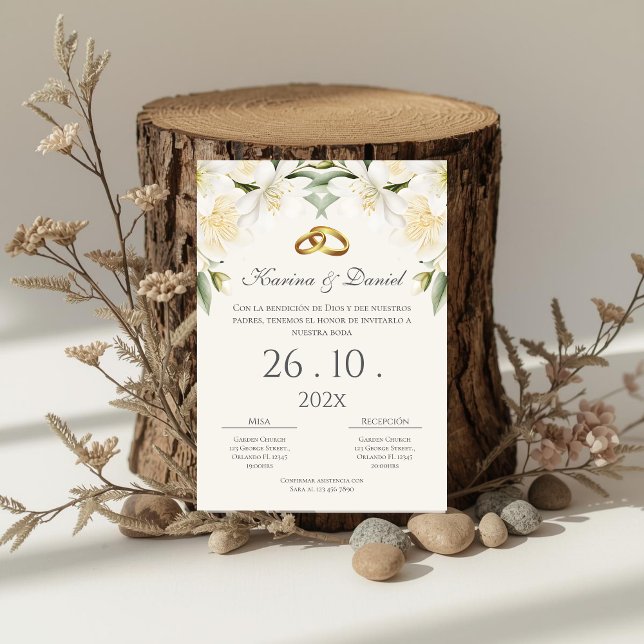 Boho Spanish Wedding Invitation (Créateur téléchargé)