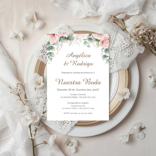 Boho Spanish Wedding Invitation (Créateur téléchargé)