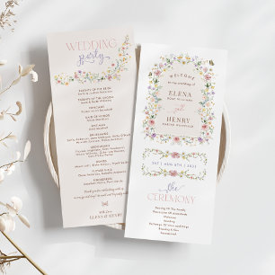 Boho Spring Fleur sauvage Fairytale Wedding Progra