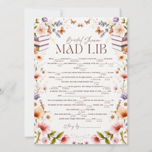 Boho Storybook Floral Mad Libs Fête des mariées Je