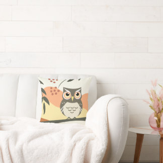 Boho Style Owl Design Coussin