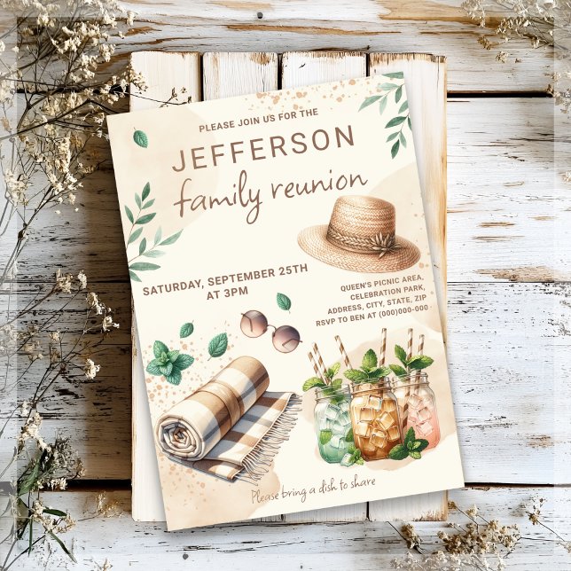 Boho Summer  Family Picnic Party Invitation (Créateur téléchargé)