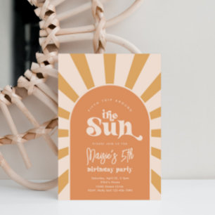 Boho Sun Anniversaire Invitation Girl Sun Invita