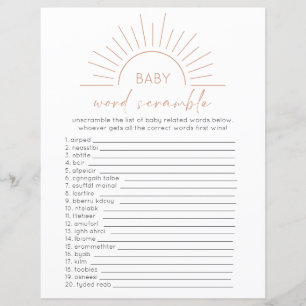 Boho Sun Baby shower Mot Saut