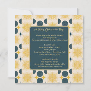 Boho Sun Moon Stars bleu jaune