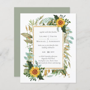 Boho Sunflower Sage Mariage de verdure