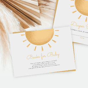 Boho Sunshine Baby shower Books Carte de boîtier