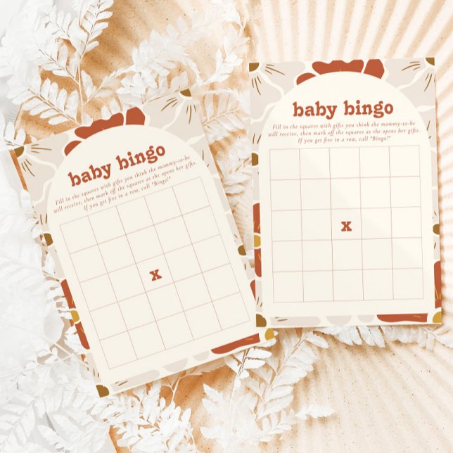 Boho Super Baby Baby shower de Bingo Carte de jeu (Créateur téléchargé)