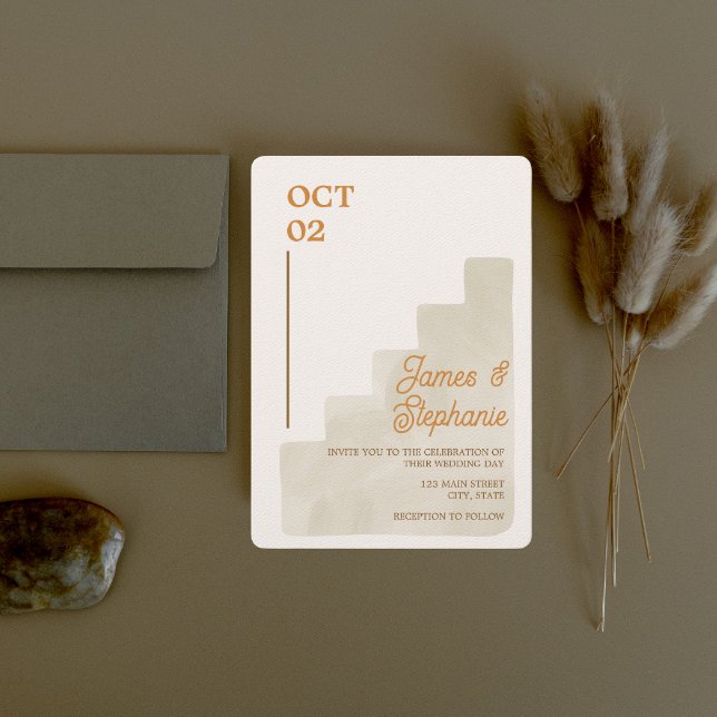 Boho Tan Ranch Invitations de mariage Mariage (Créateur téléchargé)