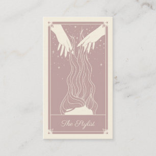Boho Tarot Coiffeur Dusky Pink Carte de visite