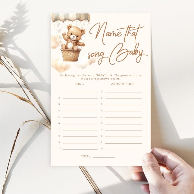 Boho Teddy bear Nom de la chanson jeu de baby show (Créateur téléchargé)