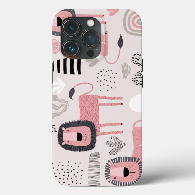 Boho tendance rose vert jaune Tough Coque (Verso)