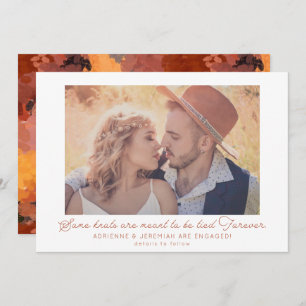 Boho Terracotta Fiançailles photo Faire-part
