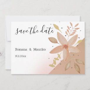 Boho Terracotta Floral Flat Enregistrer La Carte D