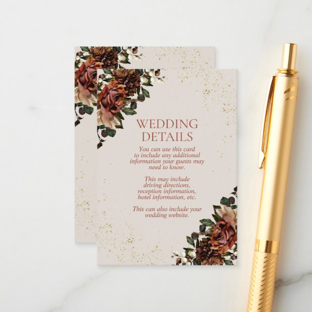 Boho Terracotta Green Details Carte de boîtier (Devant/Arrière en situation)