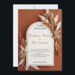 Boho Terracotta Pampas Faire-part de mariage d'her<br><div class="desc">Cette belle Faire-part de mariage est ornée de fleurs d'aquarelle peintes à la main et d'herbe de pampas pour donner le ton à votre mariage de style bohème ! Modifiez facilement la plupart des termes pour correspondre à votre événement! Les couleurs du texte et de l'arc sont entièrement modifiables —>...</div>