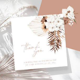 Boho Terracotta Pampas Mariage Merci orchidée