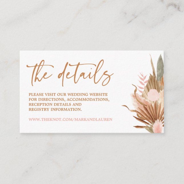 Boho Terracotta Site Web Info Carte de boîtier (Devant)