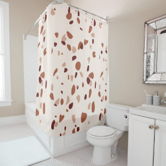 Boho Terrazzo Motif rideau de douche moderne