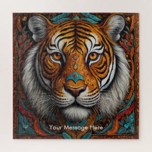Boho Tiger Puzzle - L'art animalier de la jungle