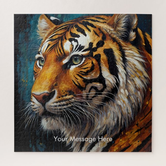 Boho Tiger Puzzle - L'art animalier de la jungle (Vertical)
