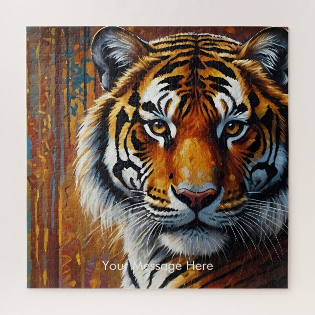 Boho Tiger Puzzle - L'art animalier de la jungle (Vertical)