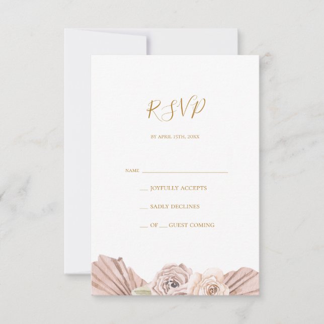 Boho Tropical Botanical | Carte RSVP (Devant)