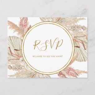 Boho Tropical Botanical   Carte RSVP de choix de m