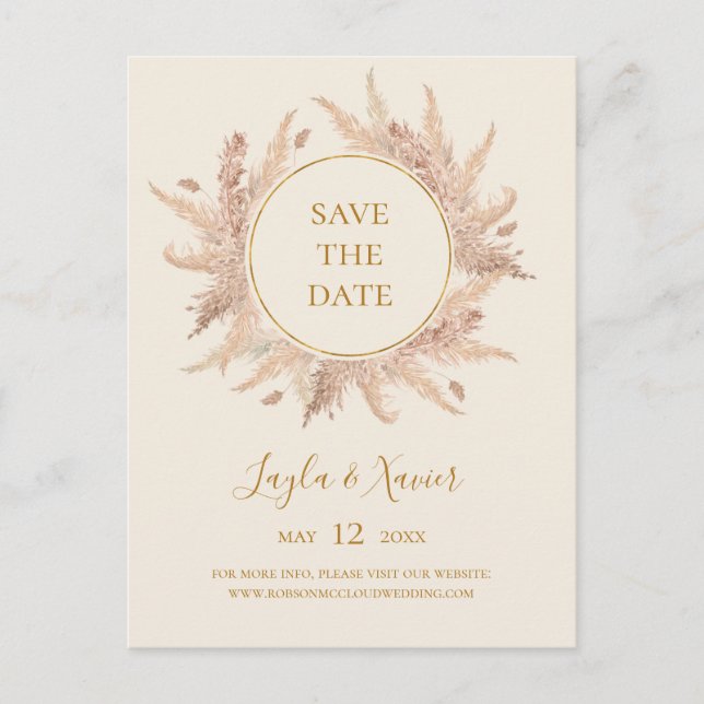 Boho Tropical Botanical | Ivory Faire-Part de Mari (Devant)