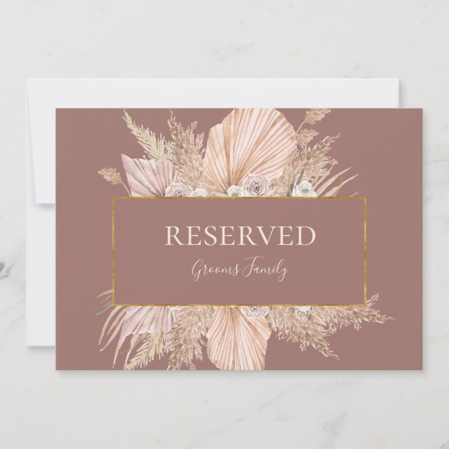 Boho Tropical Botanical | Panneau réservé Rose Dus (Devant)