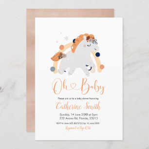 Boho Unicorn Baby shower Invitation