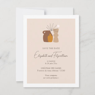 Boho Vases minimalistes Enregistrer la carte Date