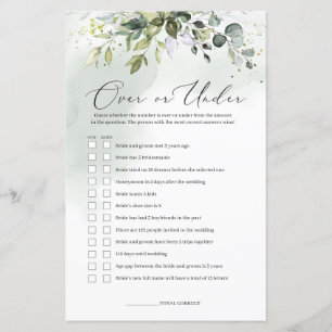 Boho verdoyant sur ou sous la douche nuptiale