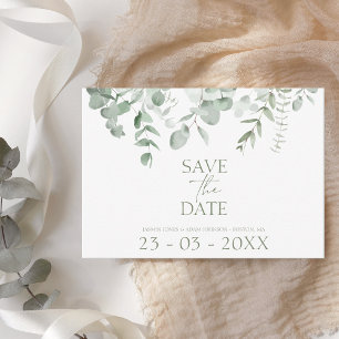 Boho Verdure Eucalyptus Mariage Enregistrer la dat