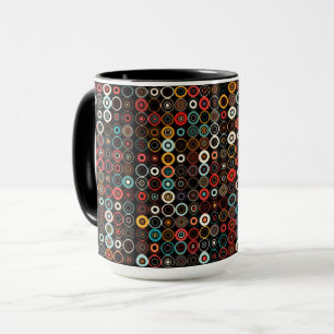 Boho Vibes Mug : Cercles rétro modernes
