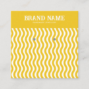 Boho Vintage onde jaune Boucles d'oreilles Carte d