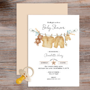 Boho Watercolor Baby shower  Invitation