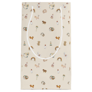 Boho Watercolor Baby shower Petit sac cadeau