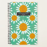 Boho Watercolor Daisies<br><div class="desc">Surdimensionner les marguerites sur un arrière - plan vert.</div>