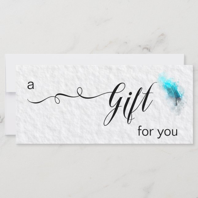 *~* Boho Watercolor Feather Bohemian Simple (Devant)