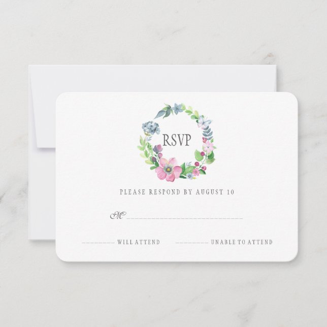 Boho Watercolor Floral & Butterfly | RSVP (Devant)