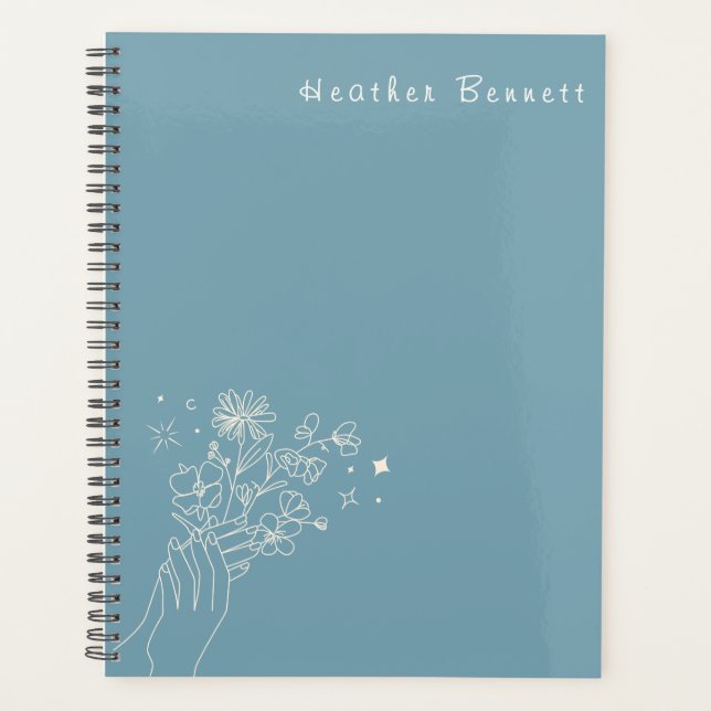 Boho Wildflower Personalized Teal Gift for Her (Devant)